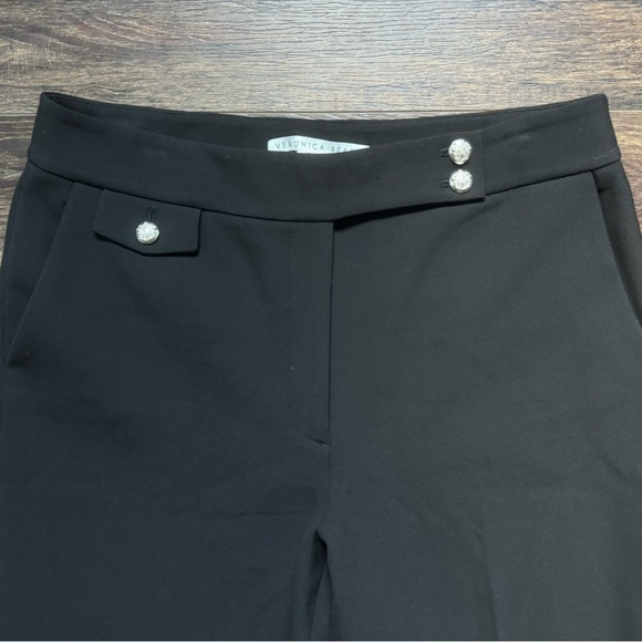 VERONICA BEARD Renzo Crest Black Button Dress Pants 12 - Picture 9 of 12